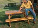 Cedar picnic table