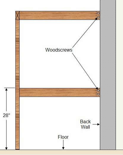 Open side of loft bed horizontal desk and front post support.