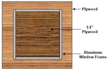 jig 1 for replacing screen in an aluminum window or door