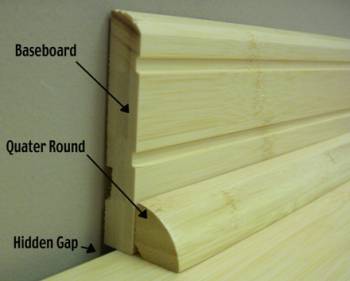 baseboard with quarter round trim