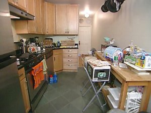 cluttered kitchen