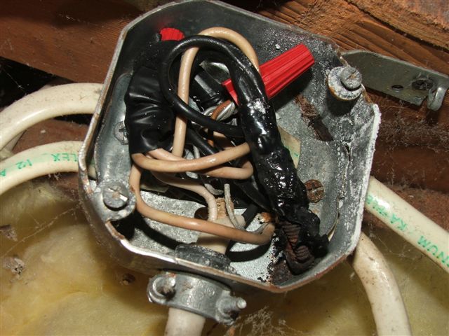 fire in electrical box with aluminum and copper wires