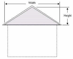 Measuring a plain roof gable end for siding