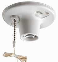 lamp holder with pull chain