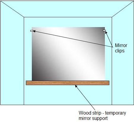 Mirror Installation Without Clips, How To Hang Very Heavy Mirror On Drywall
