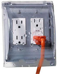 Double or two gang - duplex electrical outlet with weatherproof (in-use) cover