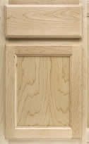 cabinet door installed with a partial overlay