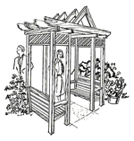 pergola with benches - free plans, drawings & instructions
