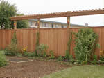 pergola above fence - free plans, drawings & instructions