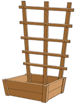 planter with trellis - free plans, drawings & instructions