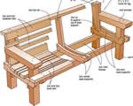 redwood bench plans