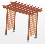 wooden trellis arbor plans