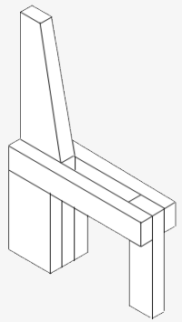 wood support frame for garden bench