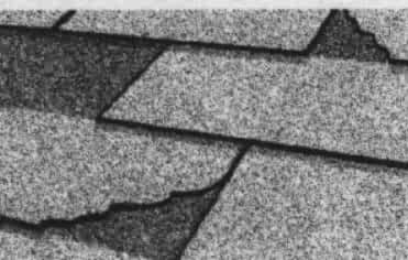 Broken roof shingle tabs