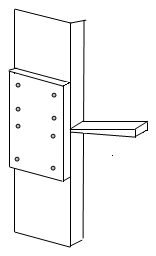 Using a wedge to straighten a bowed wall stud
